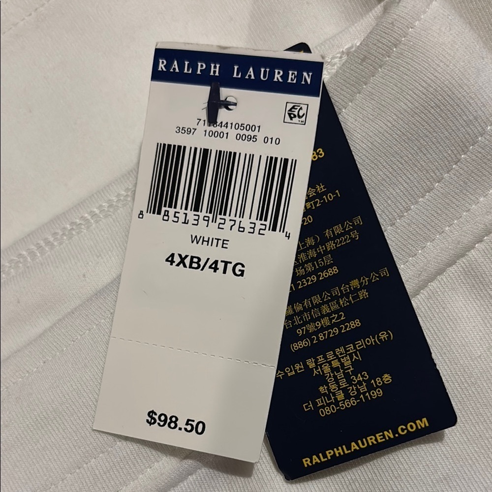 .🦸♂️Big & Tall -White Ralph Lauren Jogger shorts- 4XLT - Picture 2 of 3